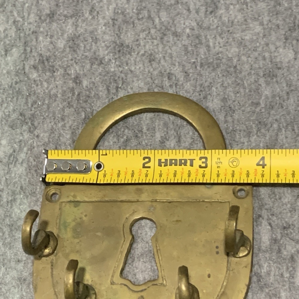 Vintage Brass Lock-shaped Key Holder for Wall Mini Hooks/Holders - Picture 5 of 7